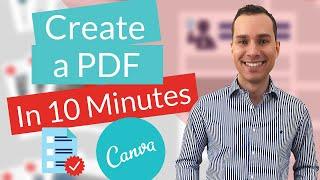 Easiest Way To Make PDF Using Canva  (Editable & Clickable)