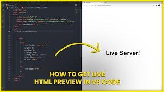 Get live HTML Preview in VS Code (Live Server Tutorial)