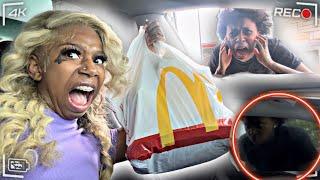 LOCKING My GIRLFRIEND Out THE CAR Then EATING ALL HER FOOD !! * HILARIOUS *