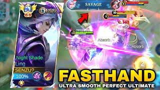 LING FASTHAND ULTRA SMOOTH ( totally insaaane!! ) PERFECT ROTATION LING GAMEPLAY MOBILE LEGENDS