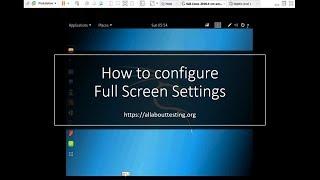 How to configure Full Screen Settings in VMWare