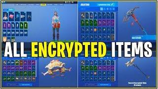 *NEW* ALL ENCRYPTED SKINS & COSMETICS IN-GAME! *Snow Ninja, Gnome, & More!*