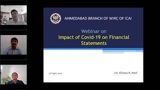 Ahmedabad Branch of WIRC of ICAI organized Webinar Series 2020-21.