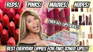 BEST EVERYDAY LIPSTICKS FOR TWO TONED LIPS!!! OVER 50+ LIPSTICKS AND SHADES!!!