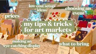 how to prep for an art market  vendor table setup ideas & display tips for success for craft fairs