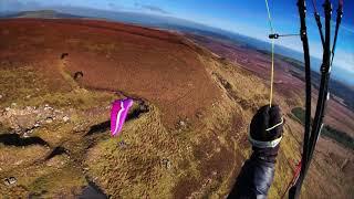 Super smooth winter paragliding above Bencroy Coal Mines, Co. Leitrim Ireland