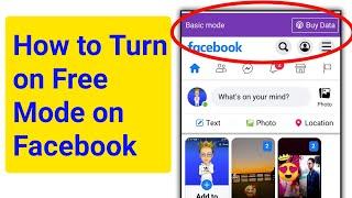 How to Turn on Free Mode on Facebook 2024। Enable Facebook Free Mode । turn on Facebook basic mode