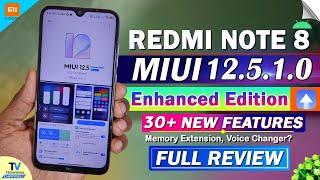 Redmi Note 8 MIUI 12.5.1.0 New Enhanced Update Review | 25+ TOP Features | Redmi Note 8 New Update