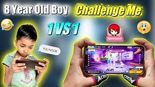 8 year old boy challenge me 1vs1 in custom room only onetap headshot challenge free fire