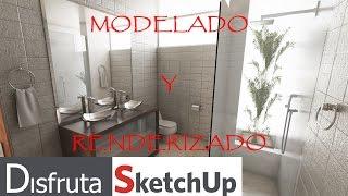 Sketchup + Vray = Modelando y renderizado de baño pequeño 1ERA PARTE