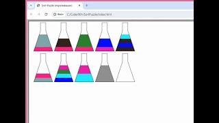 Программирование игры Sort Puzzle (переливашки) на javascript