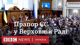 Історична мить: у Верховній Раді встановили прапор ЄС