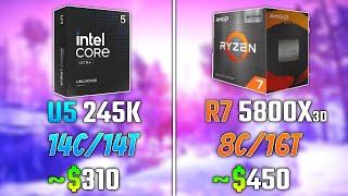 INTEL ULTRA 5 245K vs RYZEN 7 5800X3D | Test in 6 Games