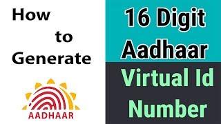Generate Virtual ID Number using Aadhaar Number