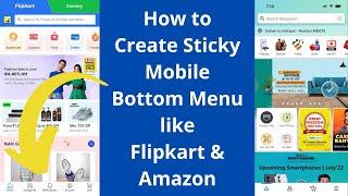 How To Create Sticky Mobile Bottom Menu Bar like Flipkart & Amazon for WordPress Website (Hindi)