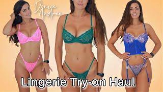 Lace on lingerie Try on Haul #lingerie #Model