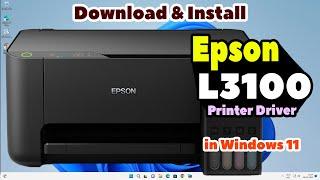 How to Download & Install Epson L3100 Printer Driver in Windows 11 - Hindi