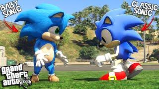 BABY SONIC vs CLASSIC SONIC (GTA 5 Mods)