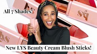 NEW LYS Beauty Cream Blush Glow Sticks! Demo & Review of all 7 Shades!