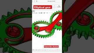 Elliptical gear design and assembly in solidworks #youtubeshorts #shorts #malviyacadsolution