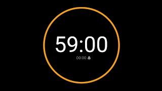 59 Minute Countdown Timer with Alarm / iPhone Timer Style