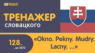 Тренажёр словацкого языка. Урок128. Okno. Pekný. Múdry. Lacný. Svetlý....