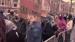 Pro-Palestinian protesters arrested at Barnard College