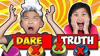  EXTREME TRUTH OR DARE Don’t Push the Wrong Button Slime Challenge! JK Slime | Fun Kids Video