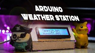 how to make an arduino weather station with DHT11 temperature and humidity sensor