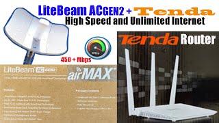 Long Range Wifi | LiteBeam AC GEN2 Airmax Antena |Tenda Router | CCTV Setup