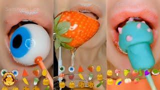 20 Minutes Sleep Relax Study ASMR Satisfying Eating Emoji Food Edited Compilation Mukbang