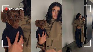  KYLIE JENNER'S ABS & PUPPY OOTD BREAKDOWN! | Trench Coat Glam & Mr. Moo Pants 