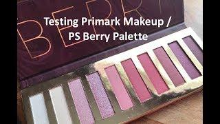 Testing Primark Makeup / PS Berry Palette