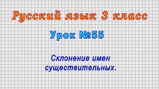 Русский язык 3 класс (Урок№55 - Склонение имен существительных.)