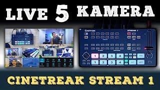 LIVE 5 Kamera TANPA VMIX / OBS / PC - Review Video Switcher Cinetreak Stream 1 Laiqul