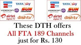 All Free to Air Channels for Rs 130 offered by these DTH companies