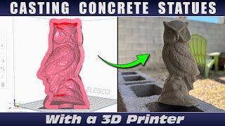 How To Make CONCRETE Statues Using Your 3D Printer (EASY DIY TUTORIAL)