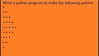 Write a python program to make the following pattern.