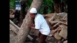 Kakek sugiono angkat kayu bikin ngakak (super grandfather prank )