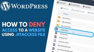 WordPress: How to Restrict Public Access to WordPress Website Using .htaccess File