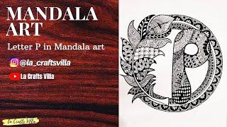 Easy mandala drawing art for beginners | step by step | la crafts villa | Art 41