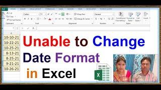 unable to change date format in excel | text to columns in excel |DELIMITED  | Excel