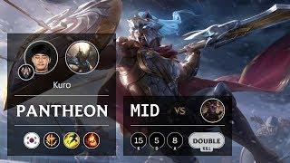 Pantheon Mid vs Kled - KR Challenger Patch 9.24