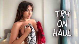 RED AND WHITE BODYSUITS - TRANSPARENT TRY ON HAUL | GET READY WITH ME | 2024