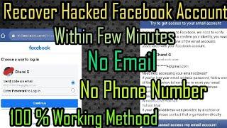 Live Recover Hacked Facebook Account Without Email and Password || How to Recover Facebook Account