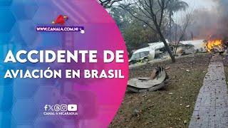 Gobierno de Nicaragua lamenta profundamente el terrible accidente de aviación en Brasil