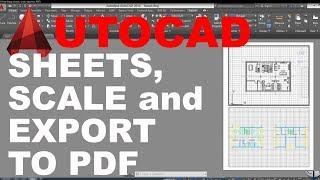 AutoCAD Print Setup ( sheets, scale, export to PDF ) Tutorial