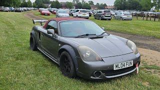 It's FLAMES, My 2zz Toyota MR2 mk3 walkaround.. and a crash!!