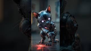 Watch This Cyber Cat Shoot REAL Laser Beams!#aigenerated #robot #funny