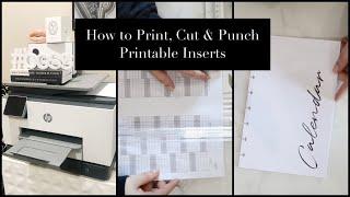 How to Print, Cut & Punch Planner Inserts at Home